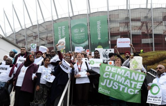 Protest der Umweltverbände in Warschau