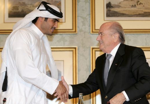 Emir Hamad al-Thani mit FIFA-Präsident Sepp Blatter