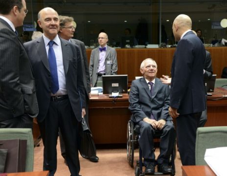 Die Finanzminister Frankreichs und Deutschlands, Pierre Moscovici und Wolfgang Schäuble (beide im Bild)