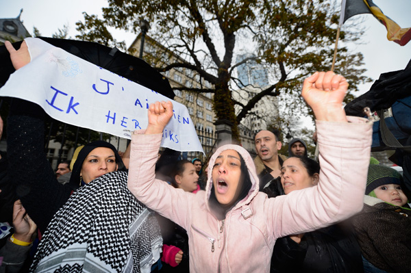 Besetzer des Klosters protestieren gegen die Räumung