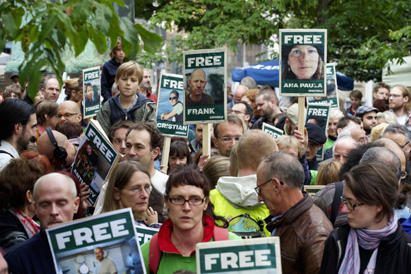 Greenpeace-Aktivisten bei Protesten Anfang Oktober in Brüssel