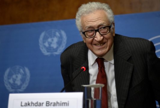 Der UN-Gesandte Lakhdar Brahimi am Dienstag in Genf