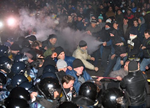 Ukrainer demonstrieren für EU-Annäherung