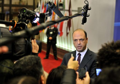 Italiens Innenminister Angelino Alfano in Brüssel