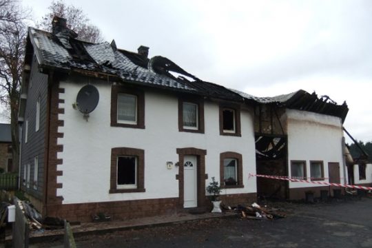Wohnhaus in Deidenberg abgebrannt