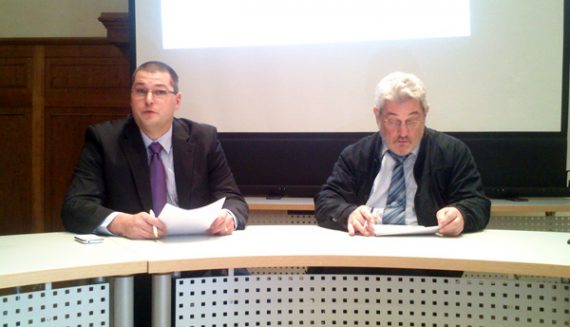 Eupens Finanzschöffe Philipp Hunger und Bürgermeister Karl-Heinz Klinkenberg