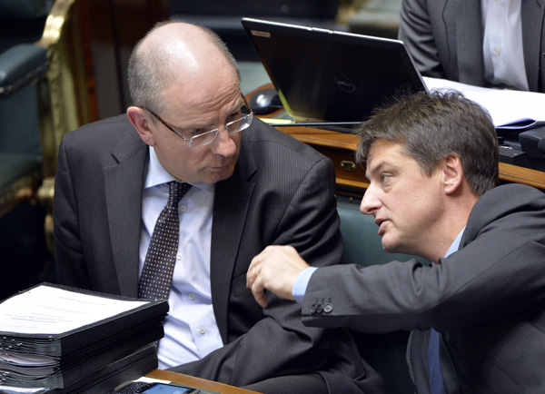 Finanzminister Koen Geens und Haushaltsminister Olivier Chastel