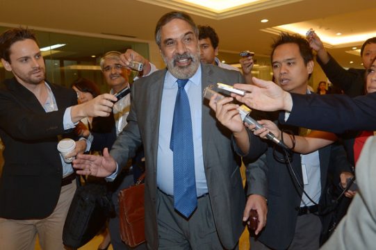 Der indische Handels- und Industrieminister Shri Anand Sharma in Nusa Dua