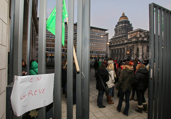 Streik des Justizpersonals in Brüssel