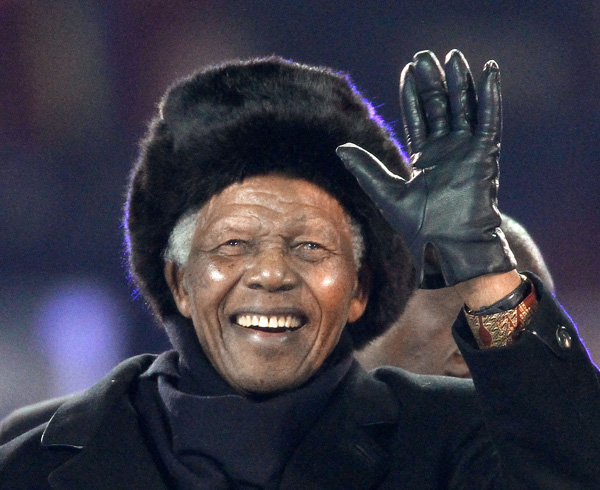 Letzter öffentlicher Auftritt: Nelson Mandela vor dem Finale der Fußball-WM im Stadion von Johannesburg