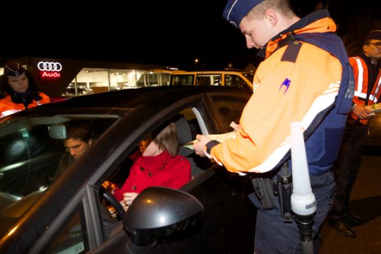 Polizeikontrolle in Belgien