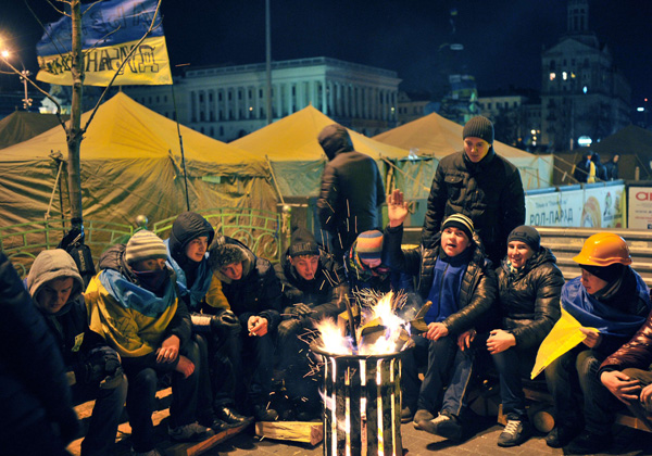 Protestler in Kiew