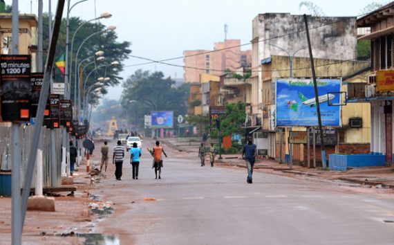 Straße in der zentralafrikanischen Hauptstadt Bangui