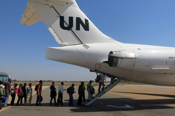 Die UN fliegen einen Großteil ihrer Mitarbeiter aus dem Südsudan aus