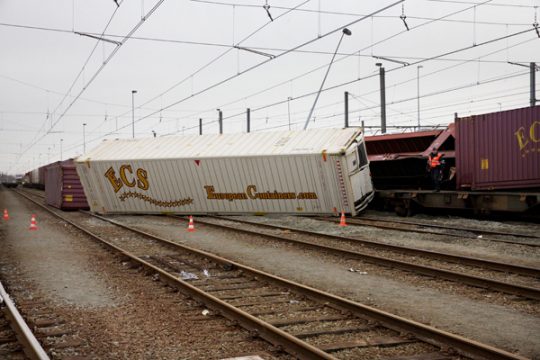 Güterzug im Hafen von Zeebrugge entgleist