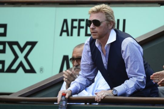 Boris Becker schon im Training mit Djokovic (Bild vom 8.6.2012)