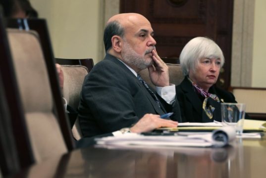 Ben Bernanke, Vorsitzender der US-Notenbank Fed, und seine Nachfolgerin Janet Yellen