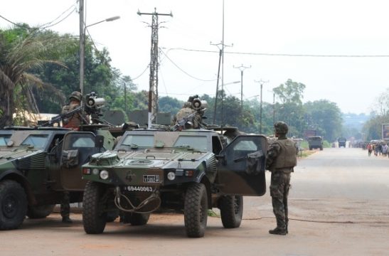 Französische Soldaten des Militäreinsatzes "Sangaris" im Norden der zentralafrikanischen Hauptstadt Bangui
