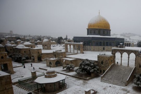 Erster Schnee in Jerusalem
