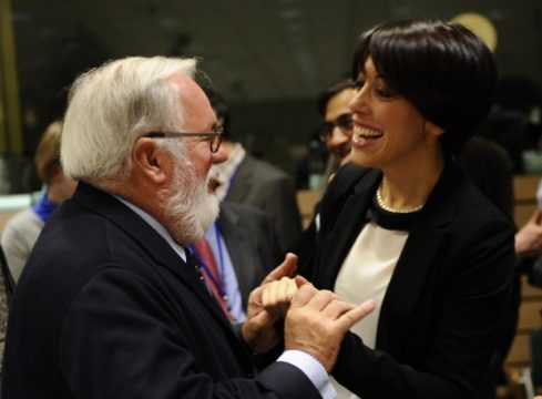 Miguel Arias Canete und Nunzia De Girolamo, die Landwirtschaftsminister aus Spanien und Italien
