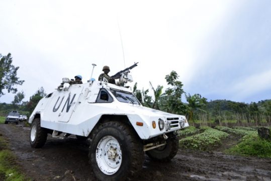 Die UN-Friedenstruppen im Kongo (Monusco) am 5. November auf dem Hügel Chanzu, 80 Kilometer nördlich von Goma
