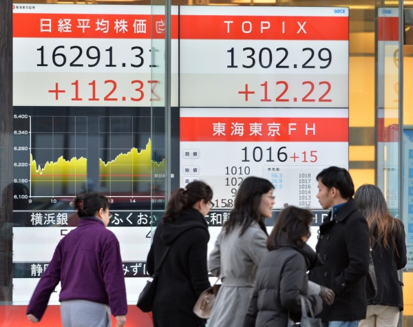 Der Nikkei-Index für 225 führende Werte legte am Montag auf den Stand von 16.291,31 Punkte zu