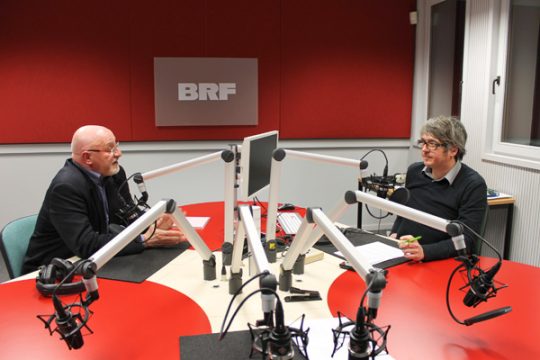 Alfred Lecerf und Volker Krings im BRF-Studio