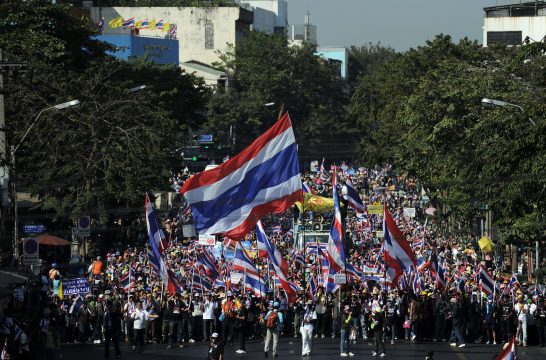 Bangkok am Morgen des 13. Januar 2014