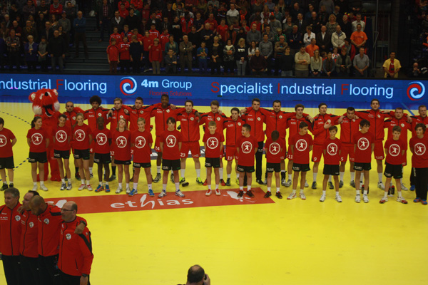 Die belgische Handball-National-Mannschaft Red Wolves