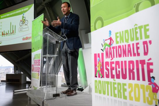 Melchior Wathelet, Staatssekretär für Mobilität, bei der Präsentation der IBSR-Studie 2013/14