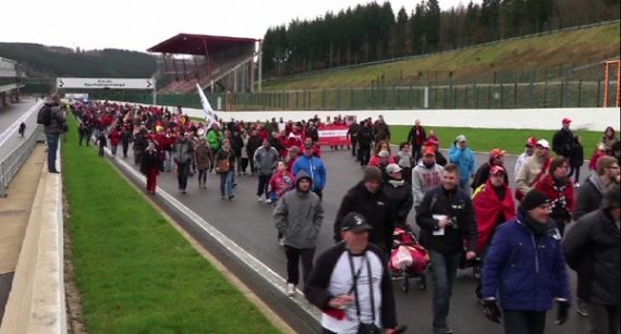 Marsch für Michael Schumacher in Francorchamps