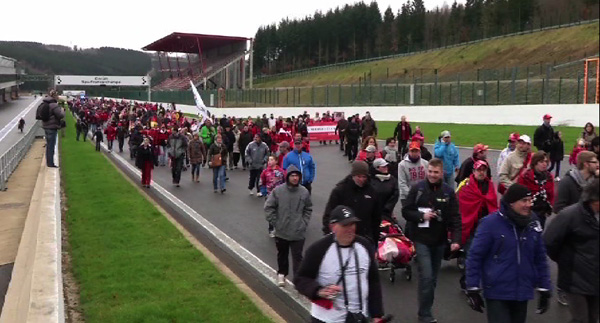 Marsch für Michael Schumacher in Francorchamps