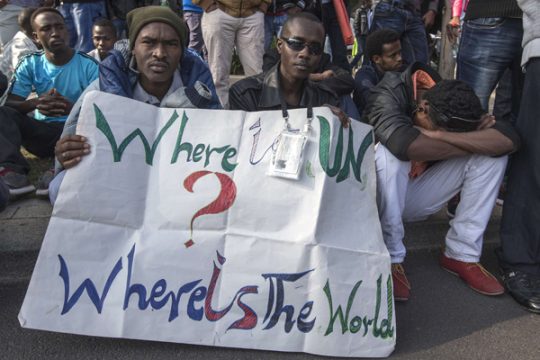 Afrikanische Flüchtlinge demonstrieren in Tel Aviv
