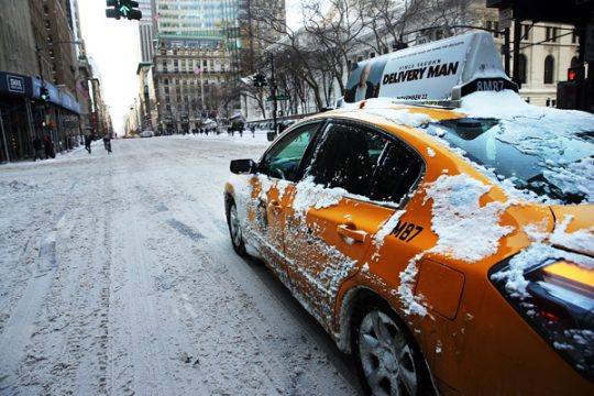 Manhattan, New York, im Schnee (3. Januar)