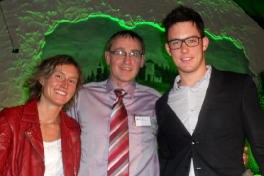 Tina Vliegen, Arno Lux (Platz drei) und Thierry Neuville