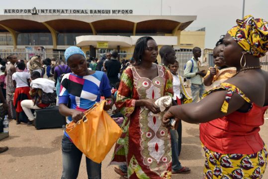 Flüchtlinge in Bengui, Hauptstadt der Zentralafrikianischen Repubik