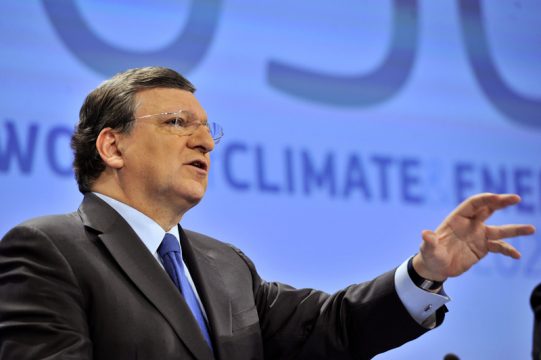 EU-Kommissionspräsident Barroso bei der Pressekonferenz zu den EU-Klimazielen 2030