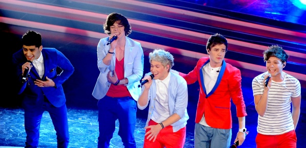 Die irisch-britische Boygroup One Direction am 17.2.2012 in San Remo