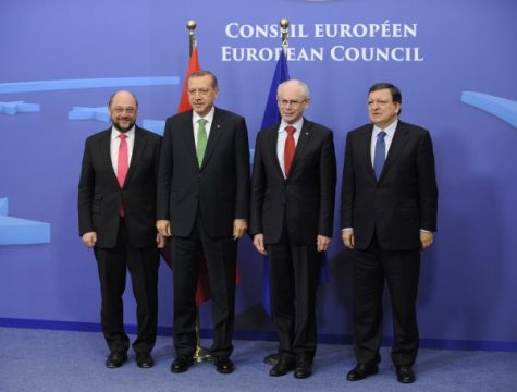 Martin Schulz, Recep Tayyip Erdogan, Herman Van Rompuy und José Manuel Barroso