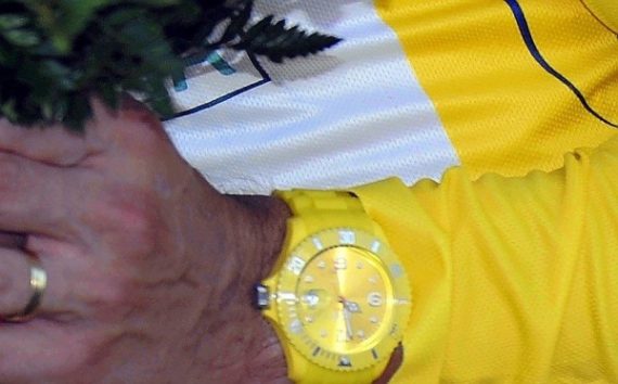 Auch Radprofi Philippe Gilbert hat eine Ice Watch (Bild aus dem Jahr 2011)