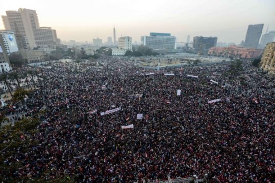 Der Tahrir-Platz am dritten Jahrestag der Revolution in Ägypten