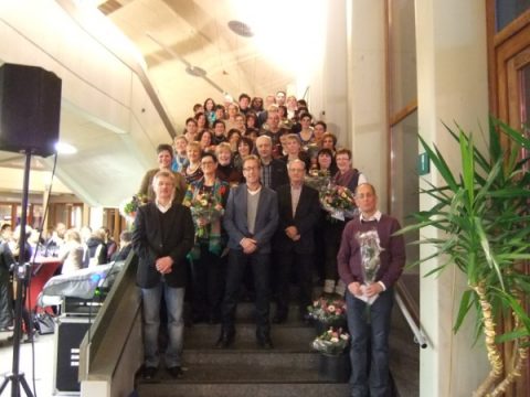 Neujahrsempfang des St. Vither Krankenhauses - die geehrten Personalmitglieder