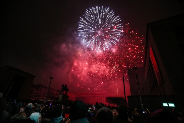 Feuerwerk am Kunstberg in Brüssel