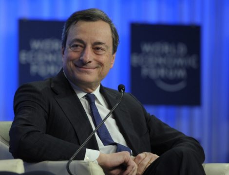 EZB-Chef Mario Draghi am Freitag beim Weltwirtschaftsforum in Davos