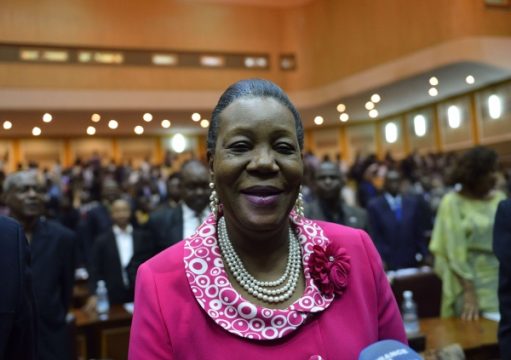 Catherine Samba-Panza, Bürgermeisterin der Hauptstadt Bangui, wird neue Interimspräsidentin von Zentralafrika