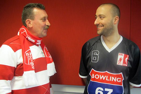 BC Eupen-Präsident Jean-Marie Leisten mit Topscorer Jonathan Collard
