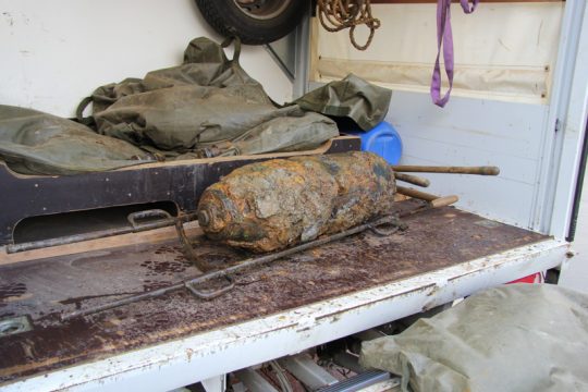 Erneut Weltkriegsbombe in Bombe Bütgenbach gefunden