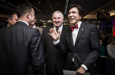 Ministerpräsident Karl-Heinz Lambertz mit Premier Elio Di Rupo