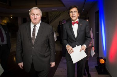 Ministerpräsident Karl-Heinz Lambertz mit Premier Elio Di Rupo