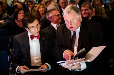 Ministerpräsident Karl-Heinz Lambertz mit Premier Elio Di Rupo